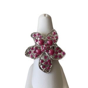 Elegant Pink Flower Ring NWOT
